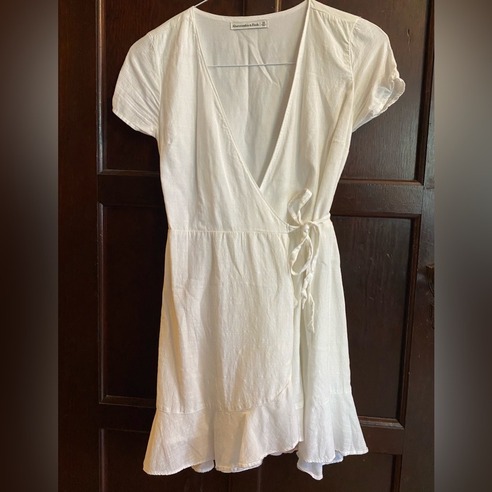 Abercrombie & Fitch Cream Tie Dress
